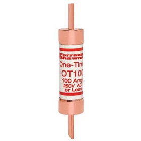 OT100 - Ferraz Shawmut 100A 250V Class K5 Fast-Acting Low Voltage Fuse, Blade Te