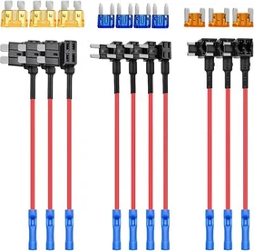 Nilight 24 Pcs 12V Car Add-a-Circuit Fuse Tap Standard Mini Micro2