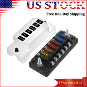 1Pcs 6/12 Way Blade Fuse Box Block Holder Kit Waterproof Auto Marine RV