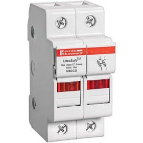 USCC2I - Ferraz Shawmut 30A 600V 2-Pole UltraSafe Class CC Fuse Holder DIN Rail