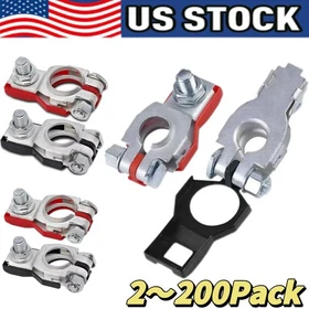 2XBattery Terminal Connector Top Post Positive Negative Heavy Duty Universal Lot