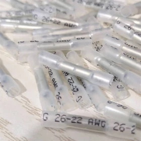 300/20pcs 26-22 AWG Heat Shrink Butt Wire Connectors Seal Crimp Terminals Lot
