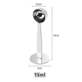 2-in-1 Stainless Steel Coffee Scoop 15/20/30ml Tamping Dual-Purpose Coffee Spoon