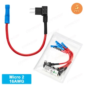 Auto Car Dual Fuse Block Tap Adapter Add-a-circuit Inline Holder ATC ATM Micro 2