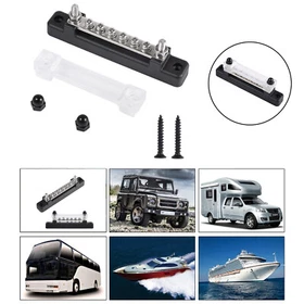 6 Way 150A Blade Fuse Box Block Car Marine Boat Holder Cover 48V Bus Bar Kit UE