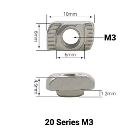 T-Nut M3 M4 M5 M6 M8 Drop In Tee Nut Aluminum Extrusion 15|20|30|40|45 Series