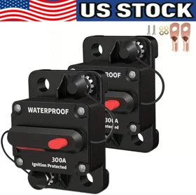 300A AMP Circuit Breaker Fuse Reset 12V-48V DC Car Boat Auto Waterproof