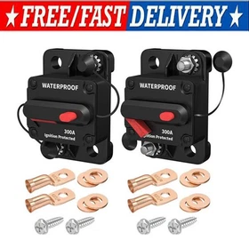 300A AMP Circuit Breaker Fuse Reset 12V-48V DC Car Boat Auto Waterproof USA