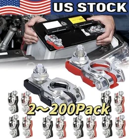 2&times;Car Battery Terminal Connector Post Positive Negative Lot Heavy Duty Universal