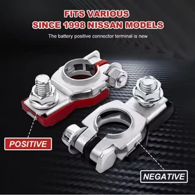 2XBattery Terminal Connector Top Post Positive Negative Heavy Duty Universal Lot