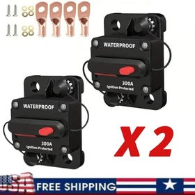 300A AMP Circuit Breaker Fuse Reset 12V-48V DC Car Boat Auto Waterproof