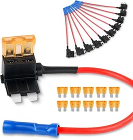 Nilight 24 Pcs 12V Car Add-a-Circuit Fuse Tap Standard Mini Micro2