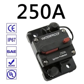 Power Protect Fuse Circuit Breaker Trolling with Manual Reset 30A-300A 12V-48VDC