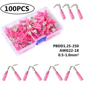 Boxed Kit - Heat Shrink Piggyback Quick Disconnect Wire Connectors Terminals Set