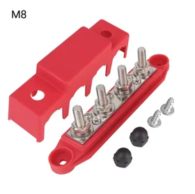 48V 250A Bus Bar Power Distribution Block M8 M10 Stud 4 Way Car RV Boat