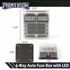 MMO07231151 MARINE Car Waterproof Fuse Box Block Holder Led #2