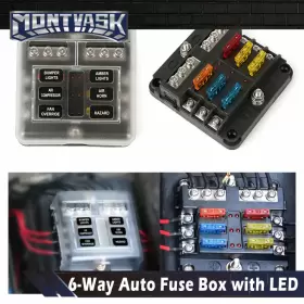 MMO07231151 MARINE Car Waterproof Fuse Box Block Holder Led #3