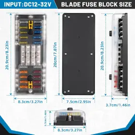 705353835070 AUMZONG Blade Fuse Block Cover Car Buses Tankers #2