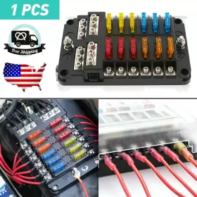 BHS-DFF-45529 AUXITO Car Marine Fuse Box Block Holder Led
