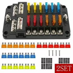 BXH-12 AUXITO Auto Blade Fuse Holder Box Block Led Car Marin