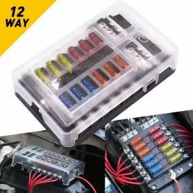 BXSH-12PCS AUXITO Car Marine Waterproof Fuse Box Block Holder