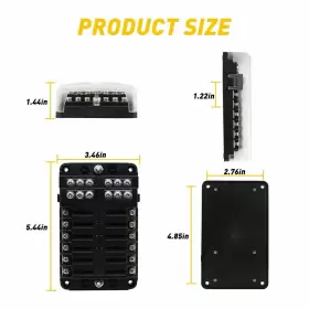 EOQ-WW-16451 AUXITO Car Fuse Box Block Holder Cover Led Light #3