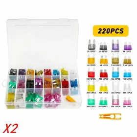 QCBXS-220PCS AUXITO Car Blade Fuse Auto Atc Ato Atm Kit