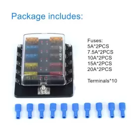 716942746813 BAITHNA Blade Fuse Box Holder Block Terminals #3