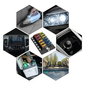 I0Z8VC BFO Blade Fuse Box Holder Power Block Light Indicator #3