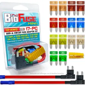 BF110030 BIOFUSE Awg Mini Apm Atm Car Fuse Holders Pack