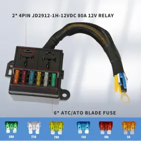769310913034 BLKGJTF Wired Fuse Relay Box Slots Atc Ato #3