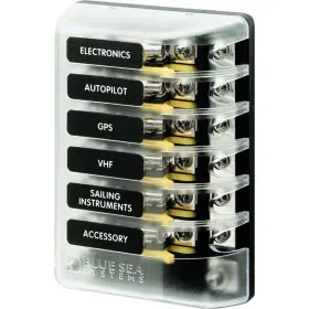 632085050153 BLUE SEA SYSTEMS Glass Fuse Block Negative Bus