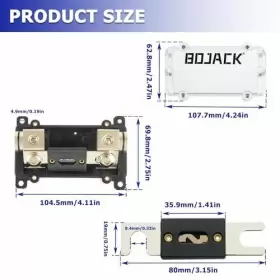 XFH-80A BOJACK Gauge Awg Line Anl Fuse Holder Wire Amp #3