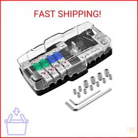 BLOCK-1PCS BOLIPOEQ Fused Power Distribution Car Audio Midi