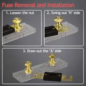 300A BRANDED01 Pack Fuse Holder Block Gauge Awg Car Audio Amp #2