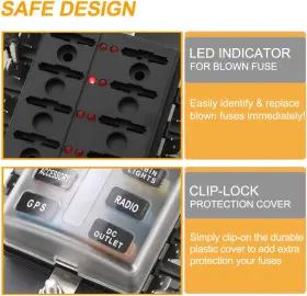 4WAY-FUSEB-Y-FRD BUNKER INDUST Fuse Box Blade Block Holder #2