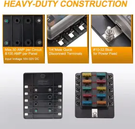 4WAY-FUSEB-Y-FRD BUNKER INDUST Fuse Box Blade Block Holder #3