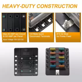 610825875006 BUNKER INDUST Fuse Box Blade Block Holder Led #3
