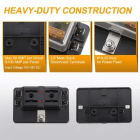 610825877833 BUNKER INDUST Blade Fuse Box Led Indicator Bloc #3