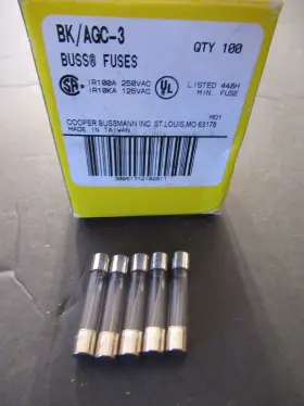 AGC-3A BUSSMANN Buss Bk Fuses Nos
