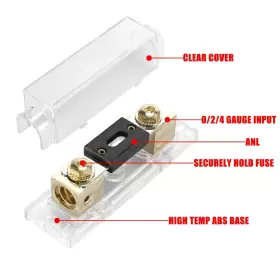 782685022750 CARPOPART Gauge Inline Anl Fuse Holder Block Amp #3