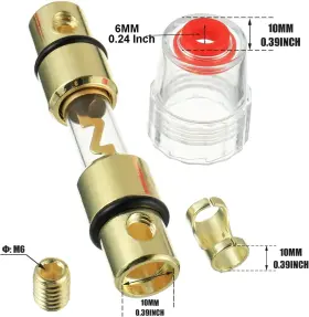 422550888853 CARVIYA Line Agu Fuse Holder Gauge Awg Wire #3