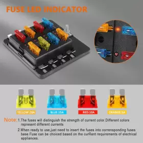 ZE1091149116709801G CCIYU Blade Fuse Box Block Holder Led Car #3
