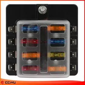 ZE1091149116709801G CCIYU Blade Fuse Box Block Holder Led Car