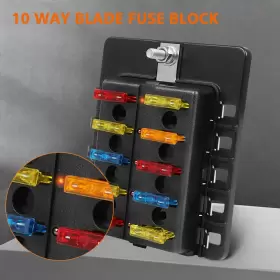 ZE1091150016710801G CCIYU Blade Fuse Box Block Holder Led #2