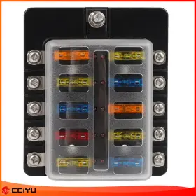 ZE1091150216711101G CCIYU Blade Fuse Holder Box Block Panel