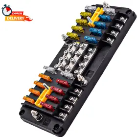 705353786358 CEURSAVA Blade Fuse Block Circuit Holder Panel