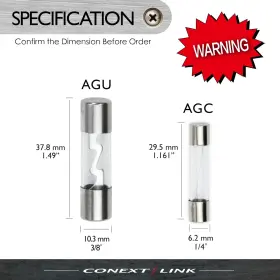 713001591704 CONEXT LINK Agc Glass Tube Fuse Pack Amp #2