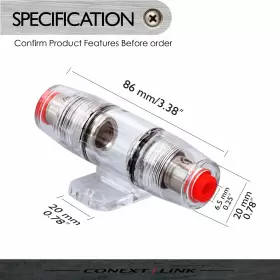FHZ1U30-5 CONEXT LINK Gauge Awg Inline Agu Glass Fuse Holder #3