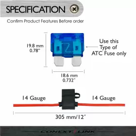 LFH14ATC-10 CONEXTLINK Pack Gauge Atc Loop Fuse Holder Line #3